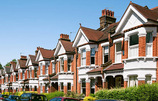 Victorian terraced houses representing traditional residential surveys